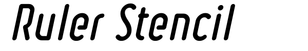 Ruler Stencil font preview